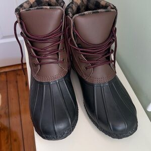 Lands' End Brown and Black Men's Boots